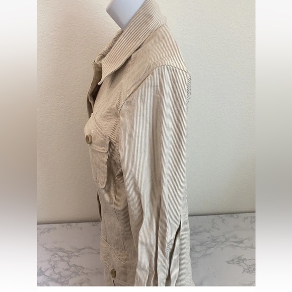 Liz Claiborne Sloane Khaki Jacket And Pant Set women’s 12 Striped Tan Bu…​​​​ - Picture 3 of 10